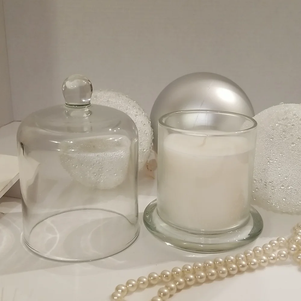 Huntington Home Sea Moss & Sage Candle with  Glass Cloche - Picture 3 of 4